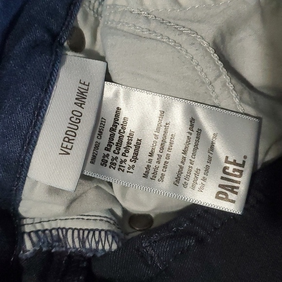 Paige jeans women's size 26 size 2 US dark medium blue Verdugo ankle - Picture 12 of 16